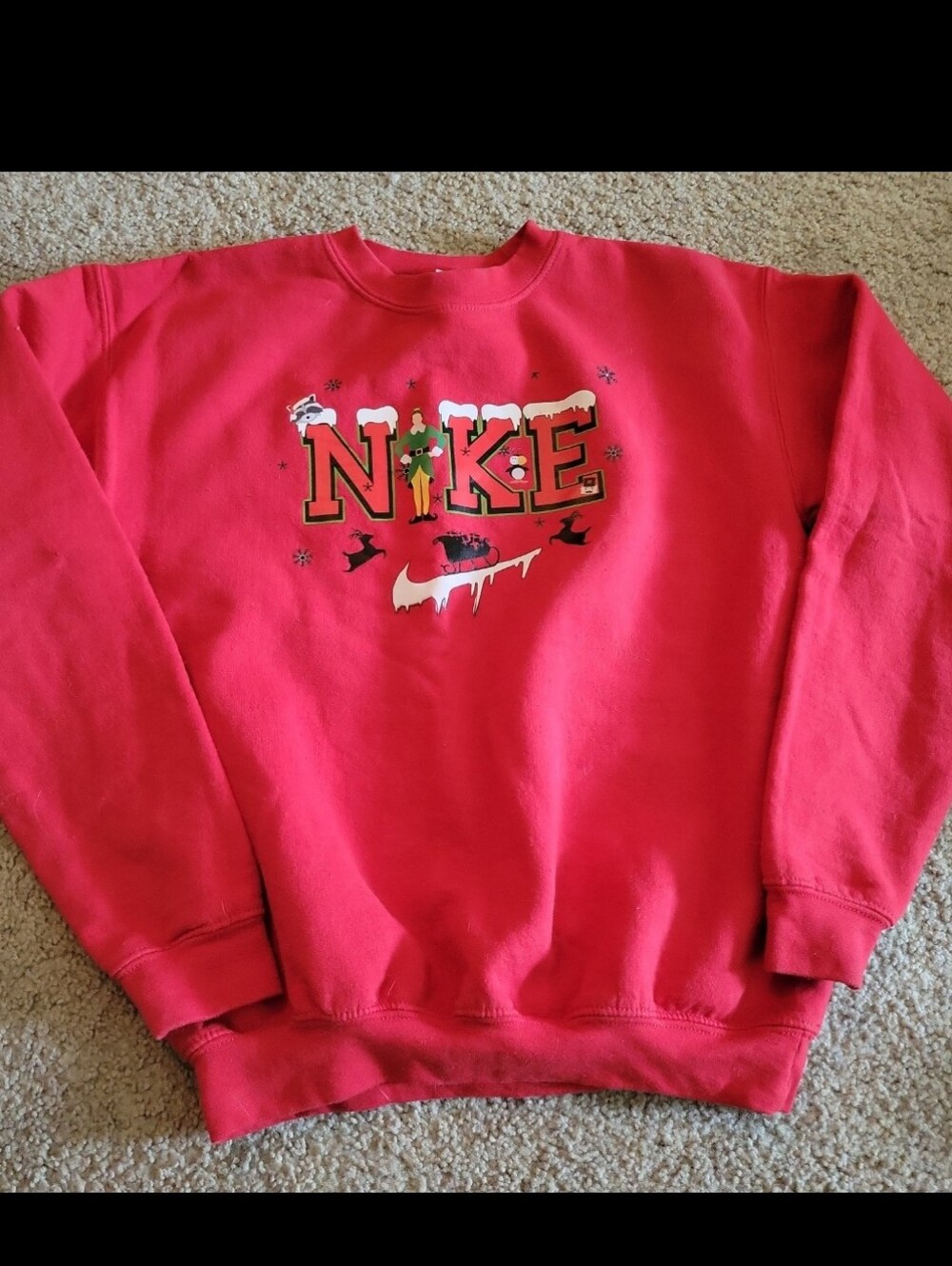 Kids "Nike" Elf Christmas sweatshirt